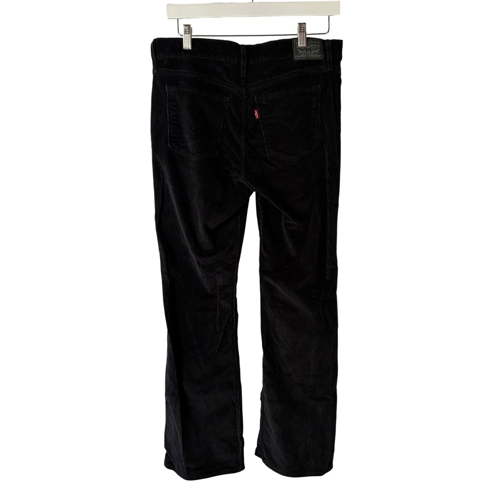 Levi's Black Corduroy Pants Mens 31x30 Slim Fit Stretch 5 Pocket Casual - Picture 2 of 14